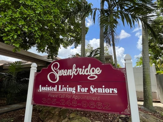 Sign for Swankridge Assisted Living for Seniors