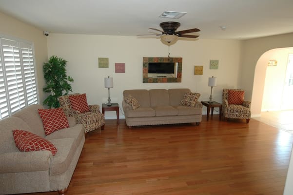 Interior view of a welcoming lounge area