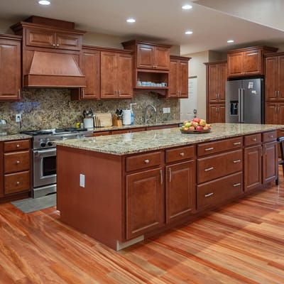 Well-equipped kitchen in a senior living facility