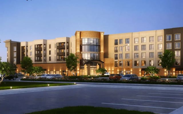 Exterior view of Clarendale Arcadia at dusk