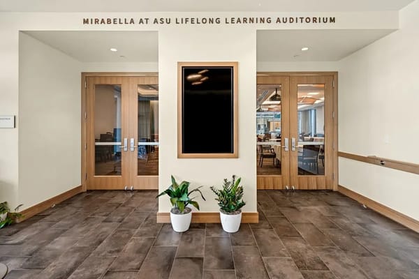 Interior view of auditorium entrance at Mirabella