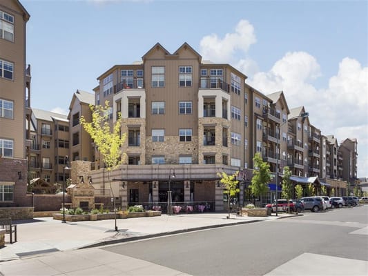 Exterior view of the Village at Aspen Place building
