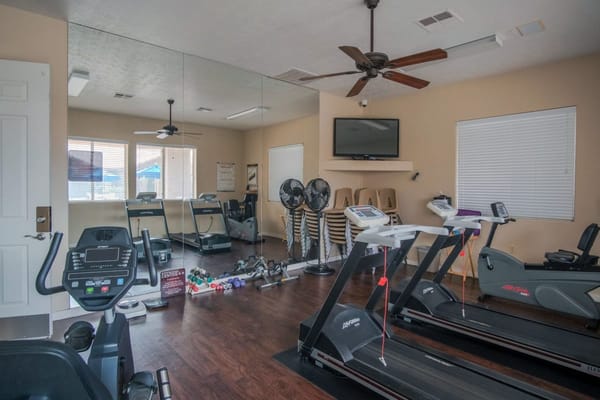 Well-equipped fitness area with exercise machines