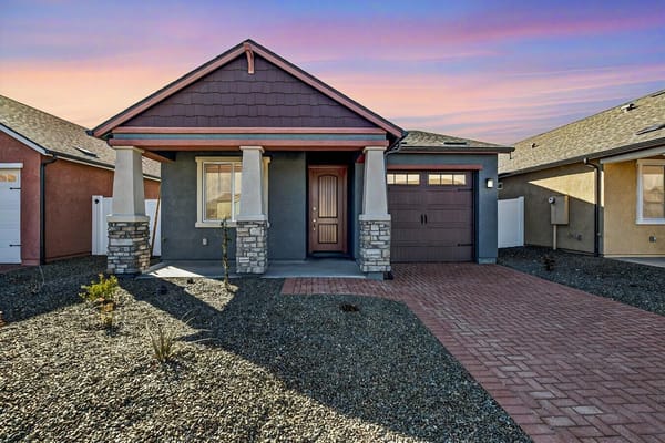 Front entrance of a house at Mulberry Farms Apartments