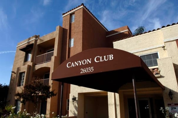 Exterior view of the Canyon Club building entrance