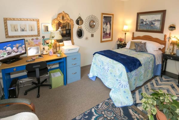 Cozy private resident room with personal decor