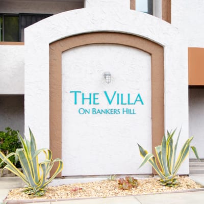 Exterior view of The Villa on Bankers Hill