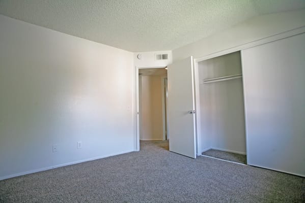 Interior view of a vacant room in the facility
