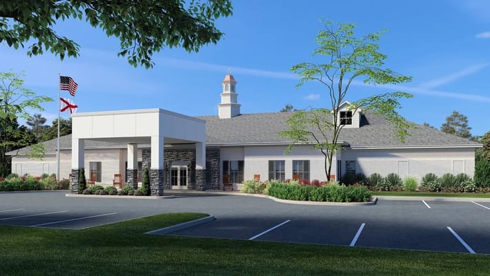 Exterior view of Carillon Oaks assisted living facility