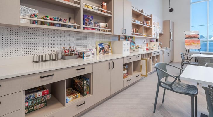 Activity room with games and crafts