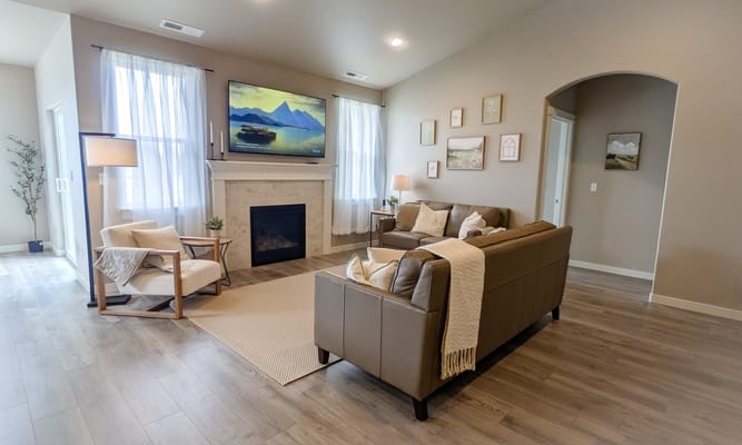 Interior living room with comfortable seating