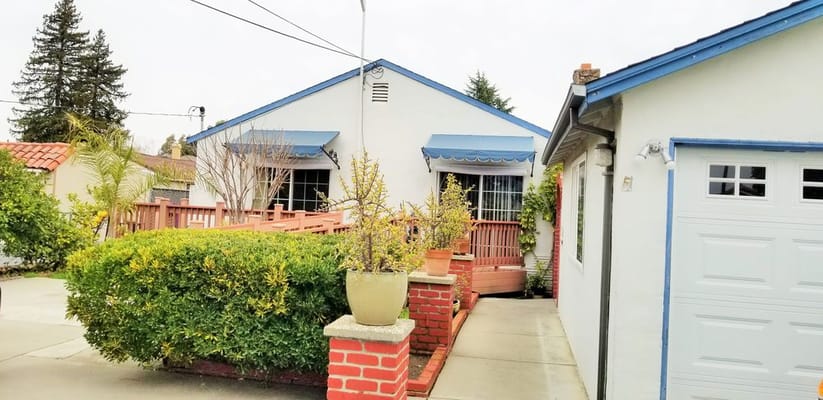 Exterior view of the residential care home with garden