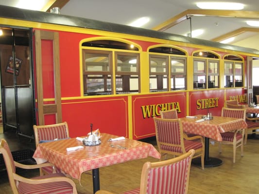 Interior dining area with themed decor and seating