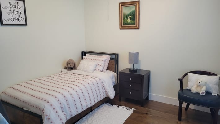 Cozy private resident room with decorative elements