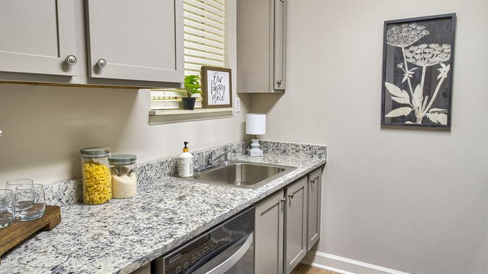 Contemporary kitchen corner with modern decor