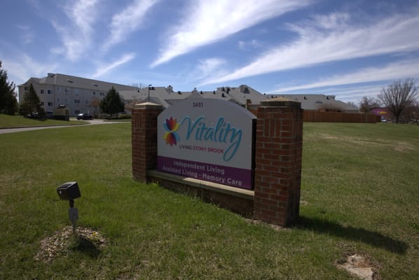 Facility sign for Vitality Living Stony Brook
