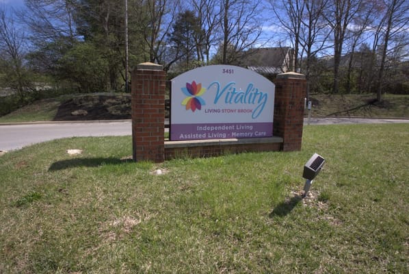 Vitality Living Stony Brook facility sign