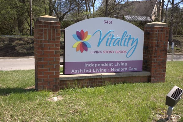 Facility sign displaying the name and services offered