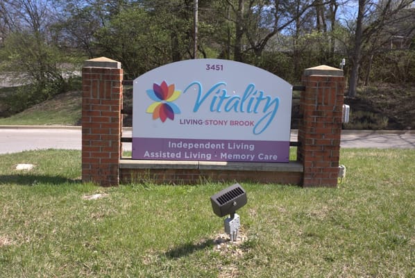 Facility sign for Vitality Living Stony Brook