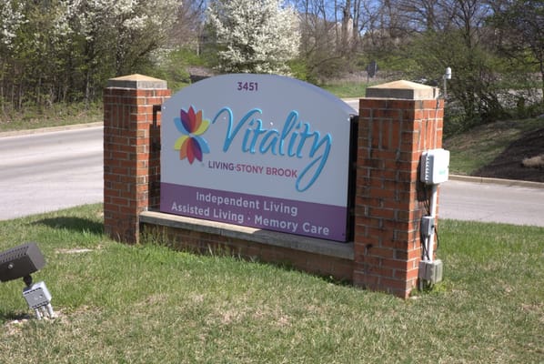 Facility sign displaying the name and services offered