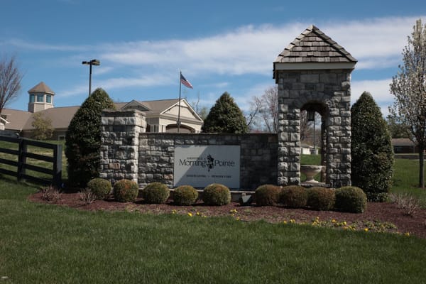 Exterior view of Morning Pointe Senior Living entrance