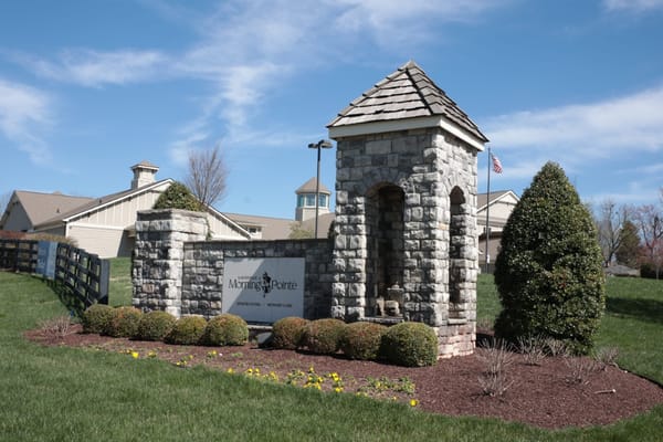 Exterior view of the Morning Pointe entrance with signage