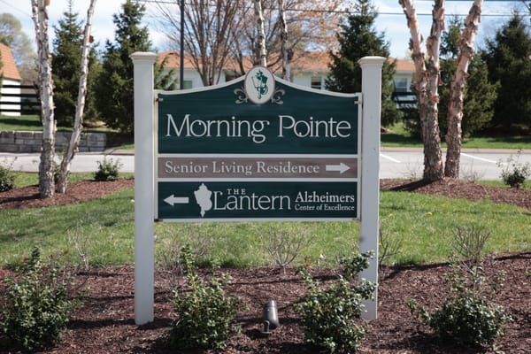 Signage indicating Morning Pointe Senior Living residence