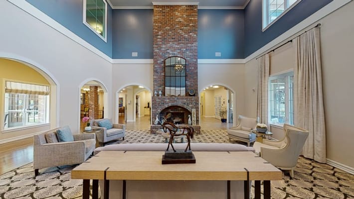 Bright and spacious common area with comfortable seating