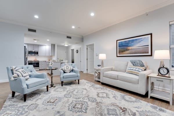 Bright interior view of a cozy living area