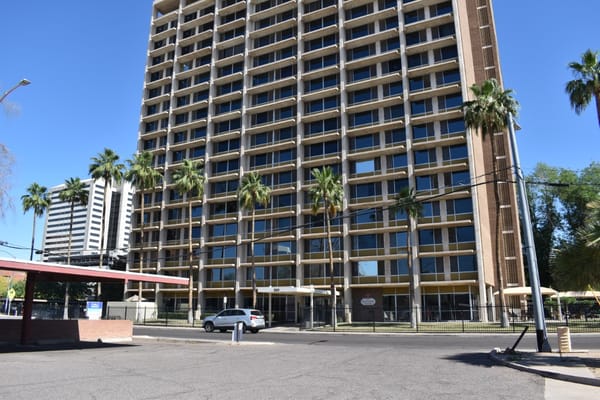 Exterior view of Fellowship Towers in Phoenix, AZ