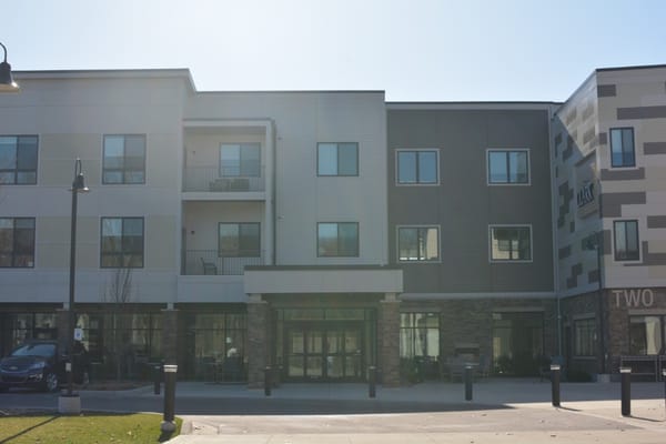 Front exterior view of Clark Retirement at Keller Lake