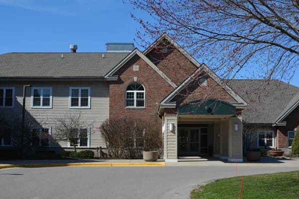Exterior view of a senior living facility building
