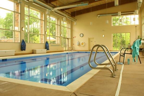 Indoor swimming pool with natural light
