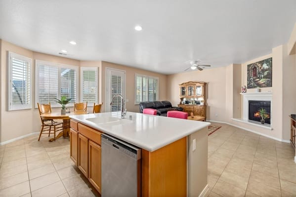 Interior view of a living room with furniture