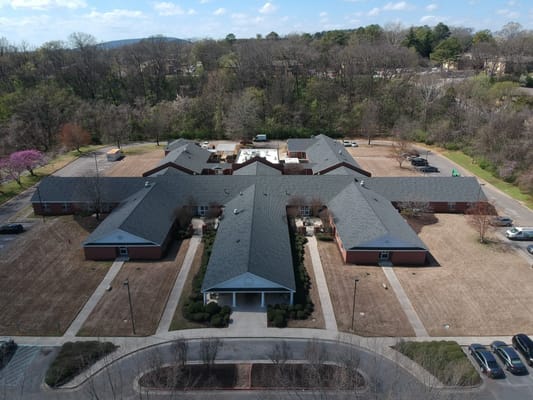 Aerial view of Huntsville Health and Rehabilitation facility
