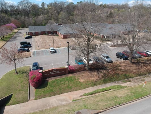 Aerial view of Huntsville Health and Rehabilitation facility campus