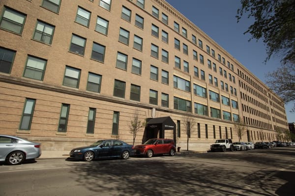 Exterior view of a senior living facility building