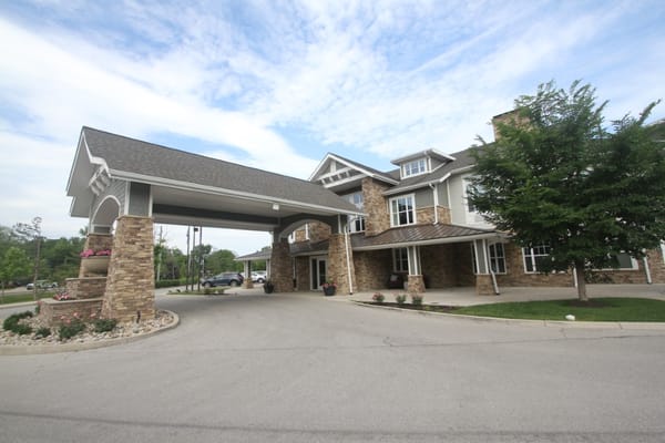 Front entrance of The Commons on Meridian senior living facility