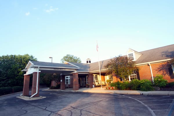 Exterior view of the assisted living facility entrance