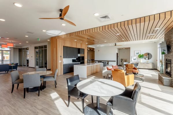 Interior lounge area with modern decor