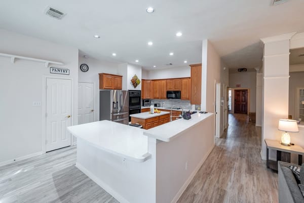 Modern kitchen in an assisted living facility