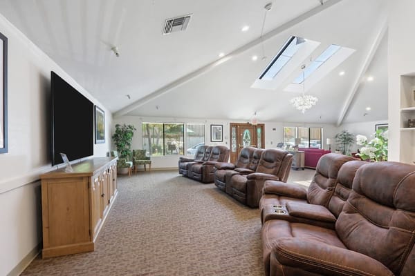 Bright interior common area with comfortable seating