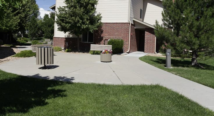 Pathway leading to the entrance of Orchard Hill Senior Apartments