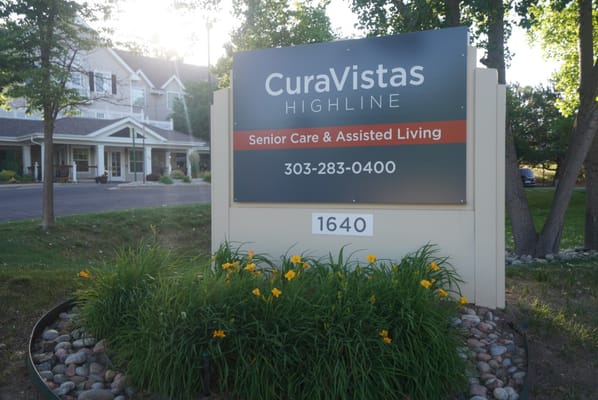 Exterior sign for CuraVistas Highline