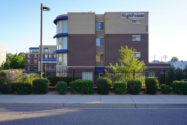 Front view of HighPointe Assisted Living & Memory Care building