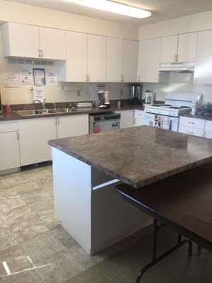 Bright kitchen space with modern appliances