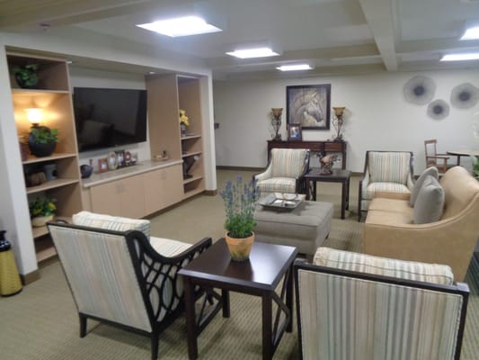 Lounge area with comfortable seating and decor