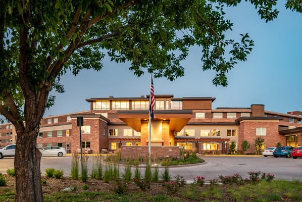Exterior view of the Frasier Retirement Community building