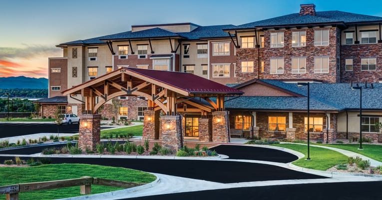 Exterior view of Wind Crest Senior Living Community