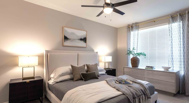 Cozy bedroom in a senior living facility